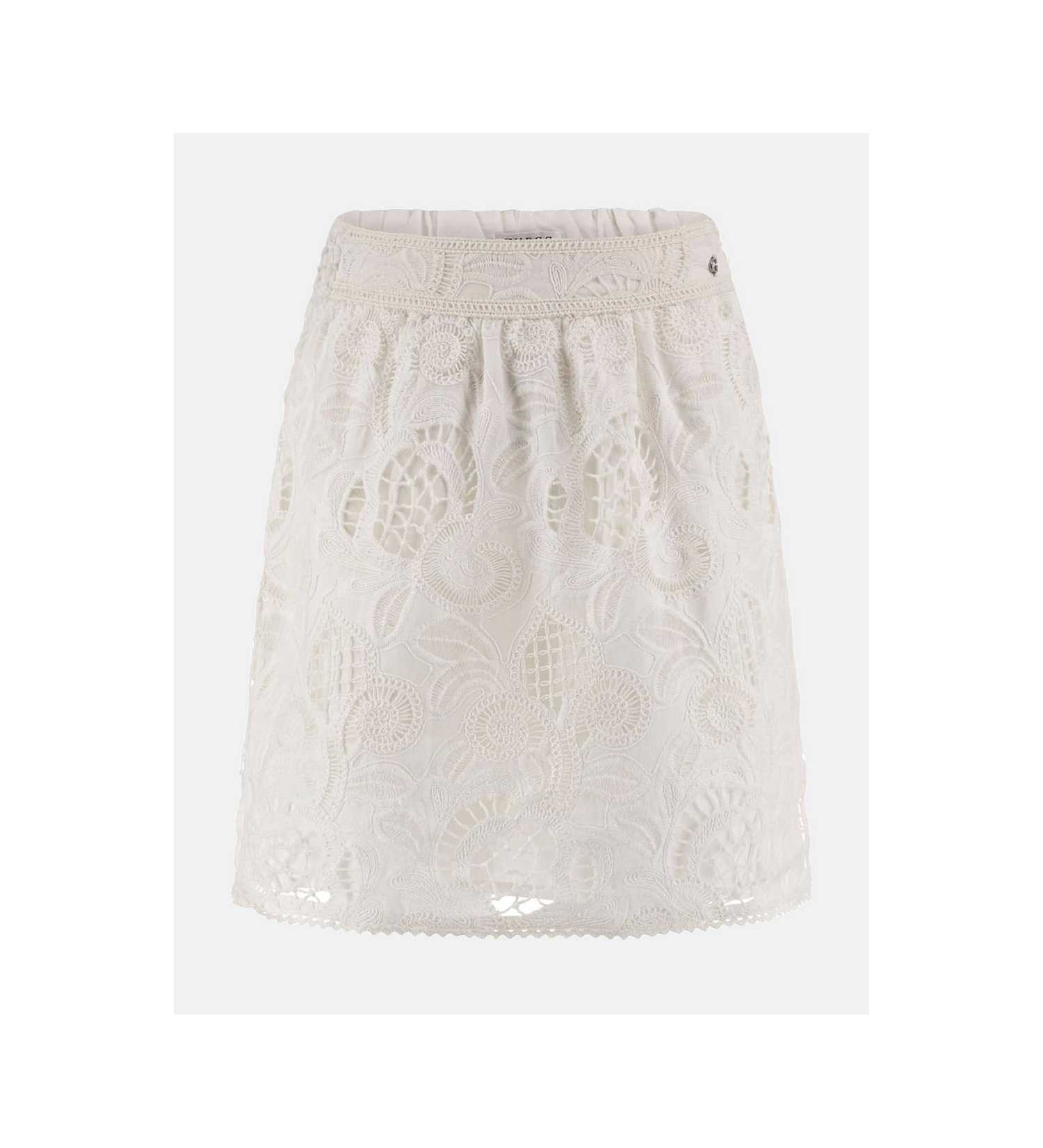 ქვედაბოლო GUESS - DOMITILLE MINI  EMBRO SKIRT