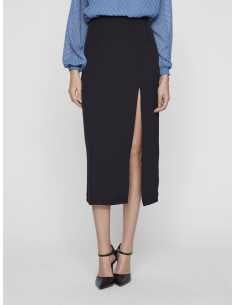 ქვედაბოლო VILA - VISIVANNI HW SLIT MIDI SKIRT