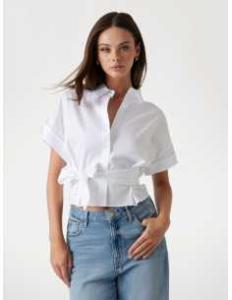 პერანგი GUESS - SS JULIE TIE FRONT TOP