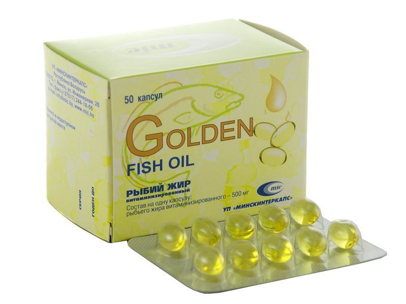 თევზის ქონი 500მგ 50 კაფსულა