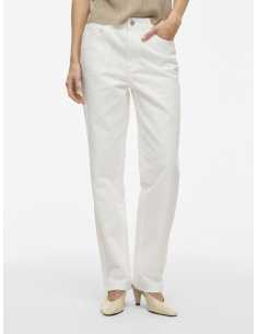 ქალის ჯინსი VILA - VIKELLY HW STRAIGHT JEANS WHITE-018