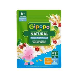 რძიანი ფაფა ვაშლით და ალუბლით 3758 ჰიპოპო - Gipopo