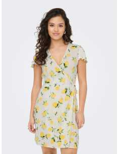 კაბა ONLY JDY - JDYSEZEN LIFE S/S WRAP DRESS WVN DIA
