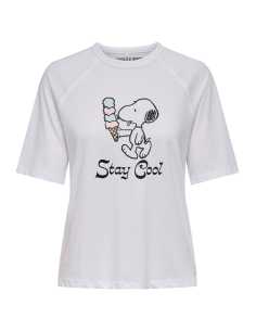 მაისურები ONLY - ONLPEANUTS LIFE S/S SUMMER SPORT TOP JRS