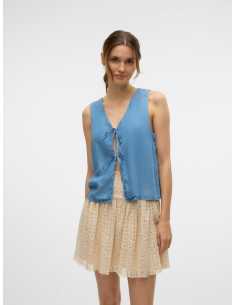 მაისურები Vero Moda - VMFLEUR SL STRING 2WAY TENCEL TOP GA