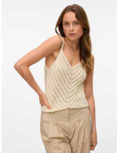 მაისურები Vero Moda - VMPERU SL V-NECK TOP SE