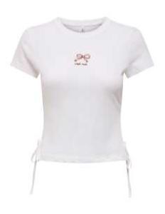 მაისურები ONLY - ONLCARLA LIFE S/S DETAIL TOP BOX JRS