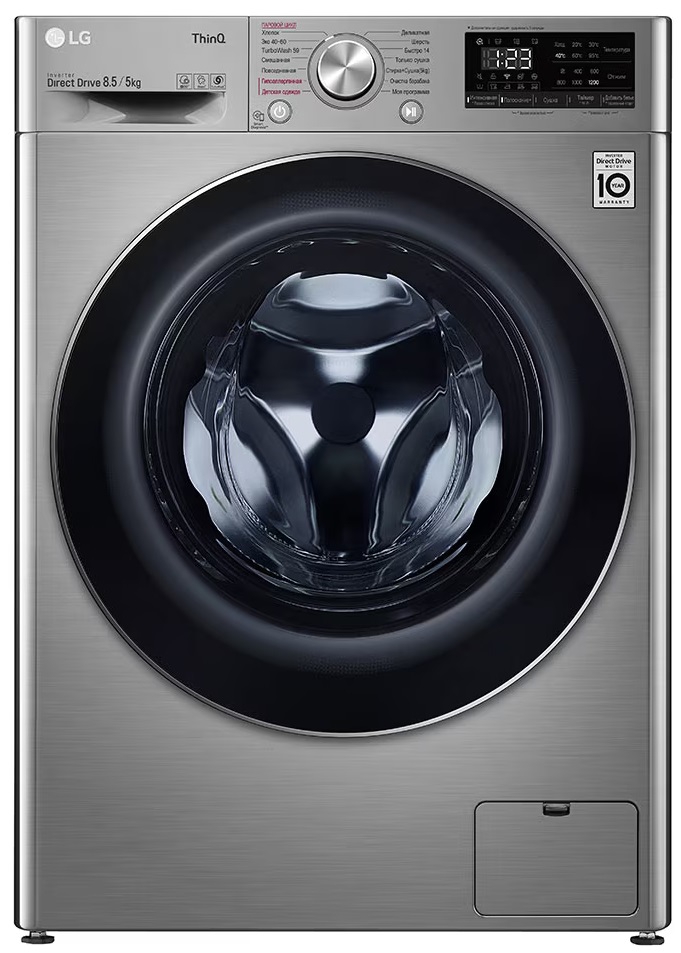 სარეცხი მანქანა საშრობით LG F2V5GG2S.ASSPCOM Washing Machine with Dryer Dark Silver