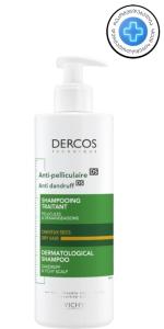 Vichy Dercos ქერტლის საწინააღმდეგო ინტენსიური შამპუნი მშრალი თმისთვის 390 მლ