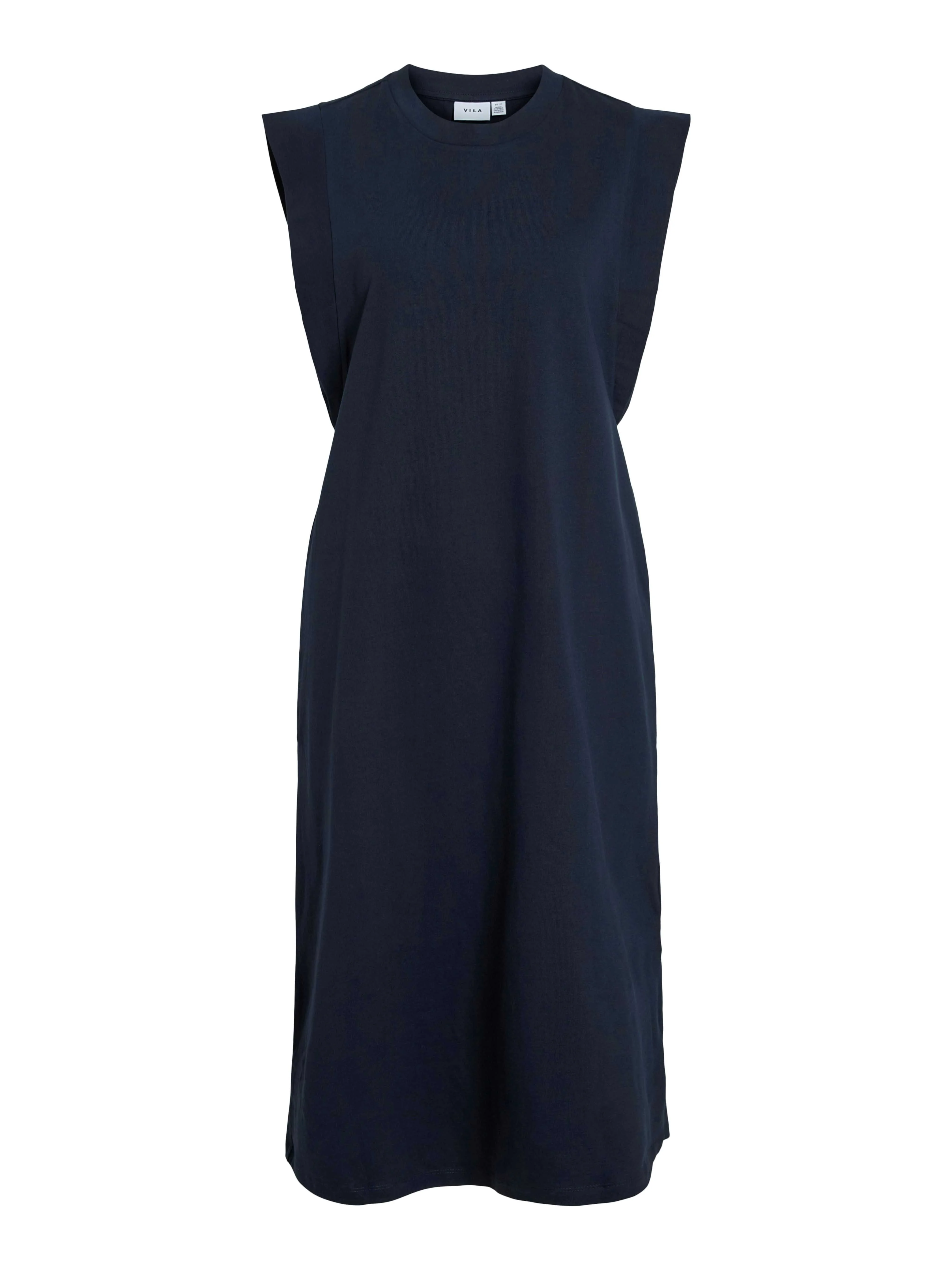 კაბა VILA - VILONEA O-NECK C/S MIDI DRESS