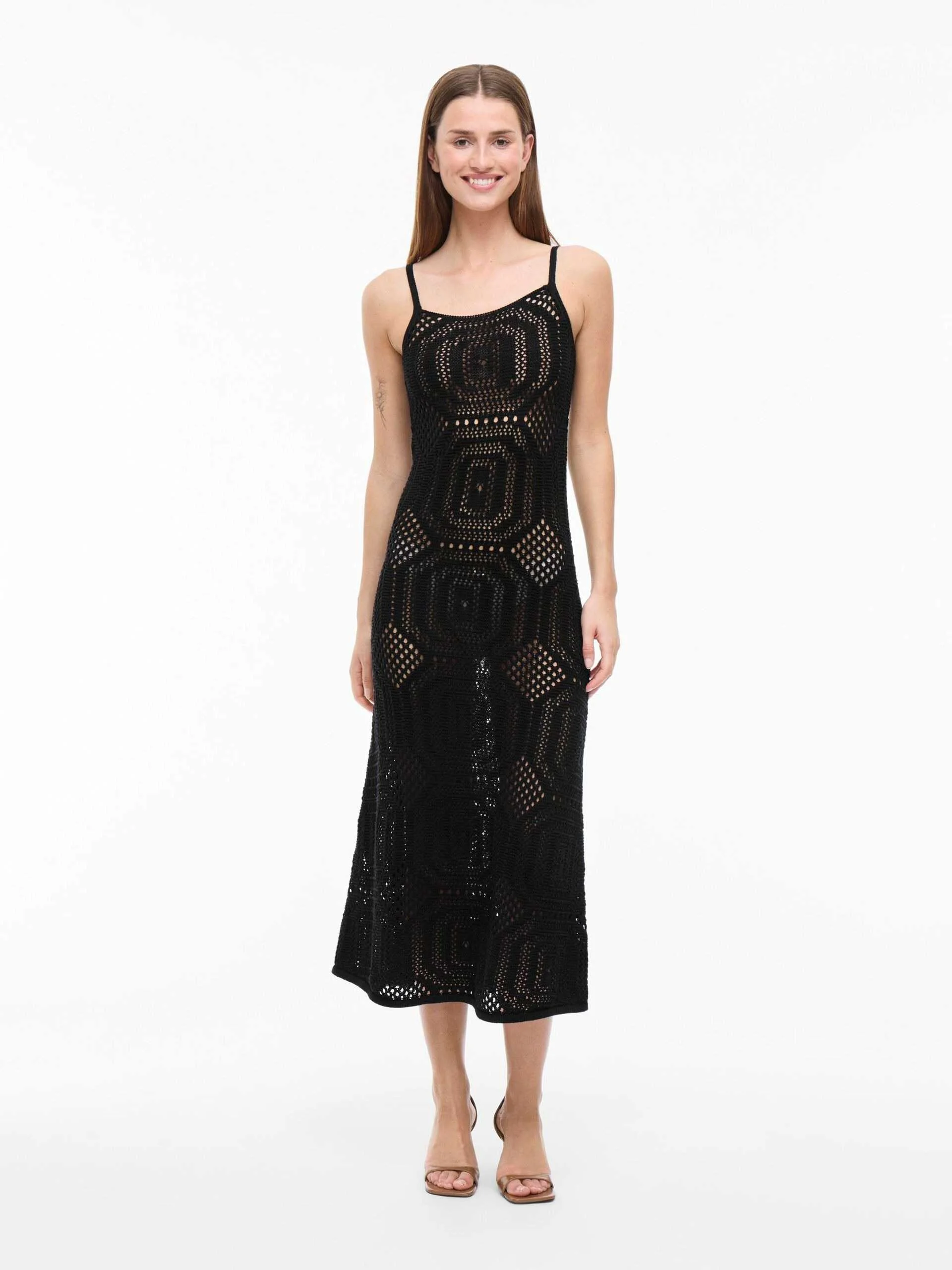 კაბა VILA - VIPAM S/L KNIT MIDI DRESS/BFS