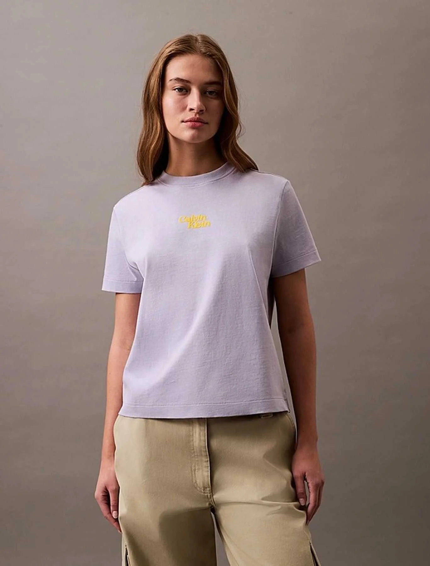 მაისურები CALVIN KLEIN JEANS - SS FLOCKED LOGO CN TEE