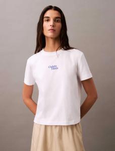 მაისურები CALVIN KLEIN JEANS - SS FLOCKED LOGO CN TEE