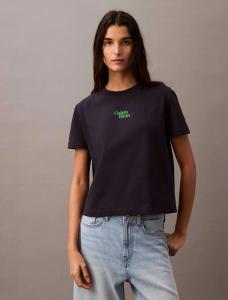 მაისურები CALVIN KLEIN JEANS - SS FLOCKED LOGO CN TEE