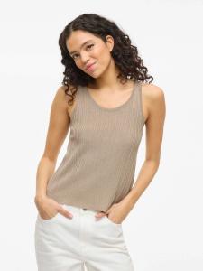 მაისურები VILA - VIFAME S/L RIB GLITTER KNIT TOP/BFS