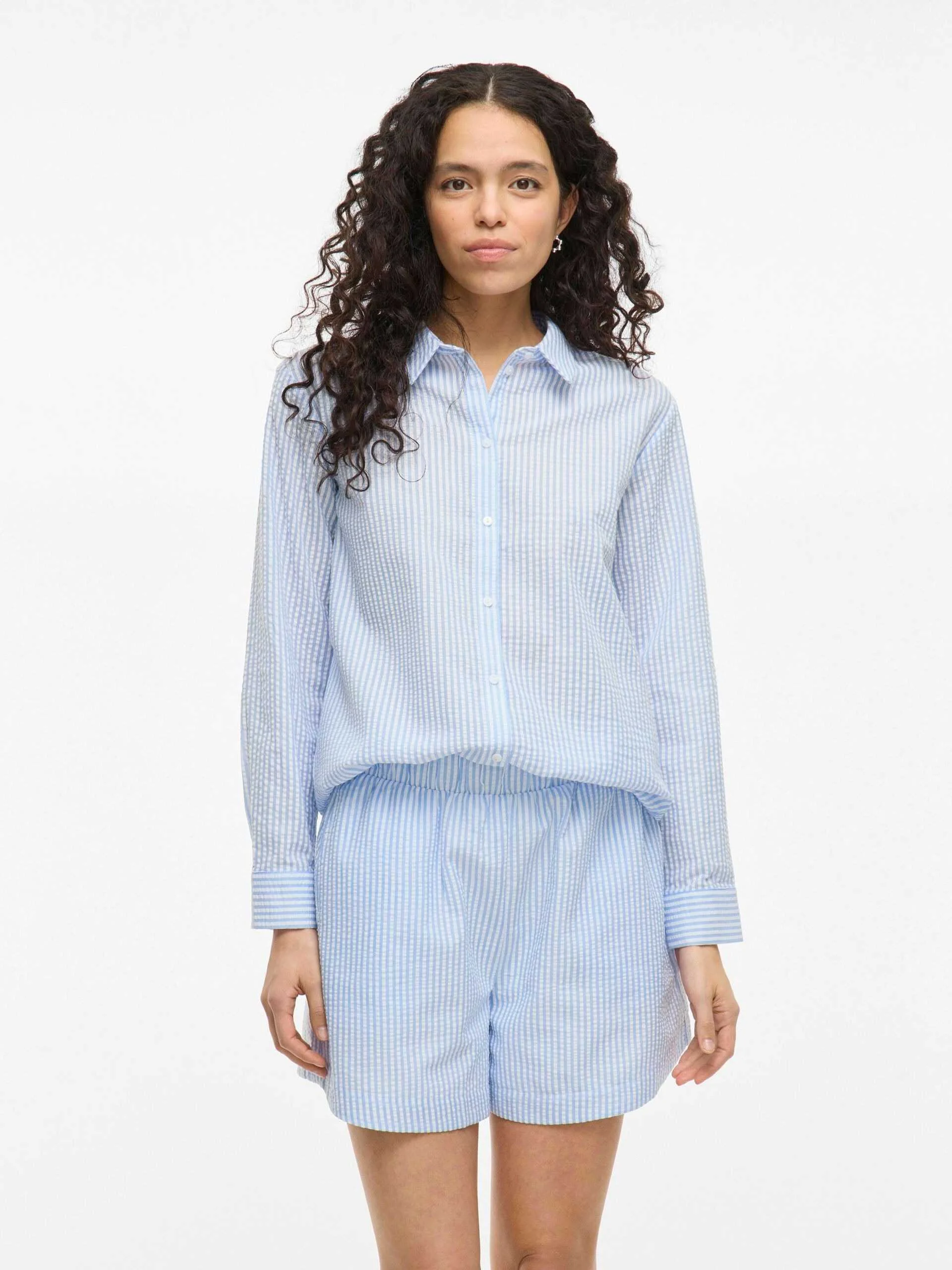 პერანგი VILA - VICORALINA STRIPE L/S SHIRT/LN