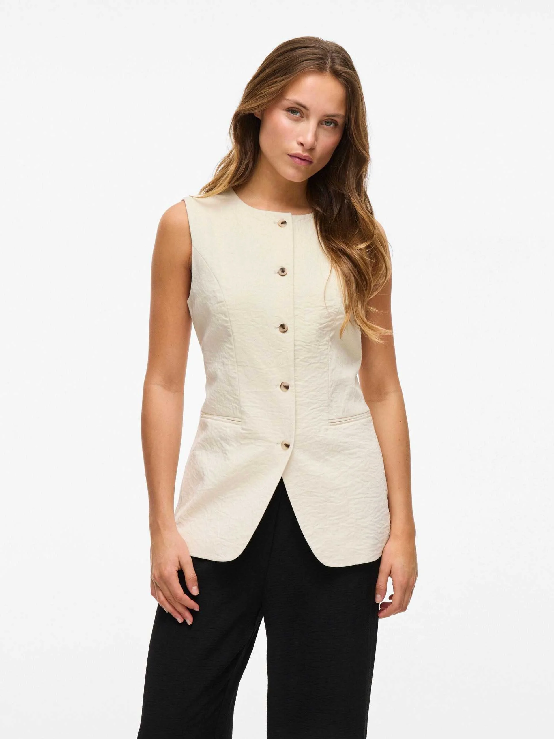 პიჯაკი VILA - VIFREJA S/L WAISTCOAT/TES
