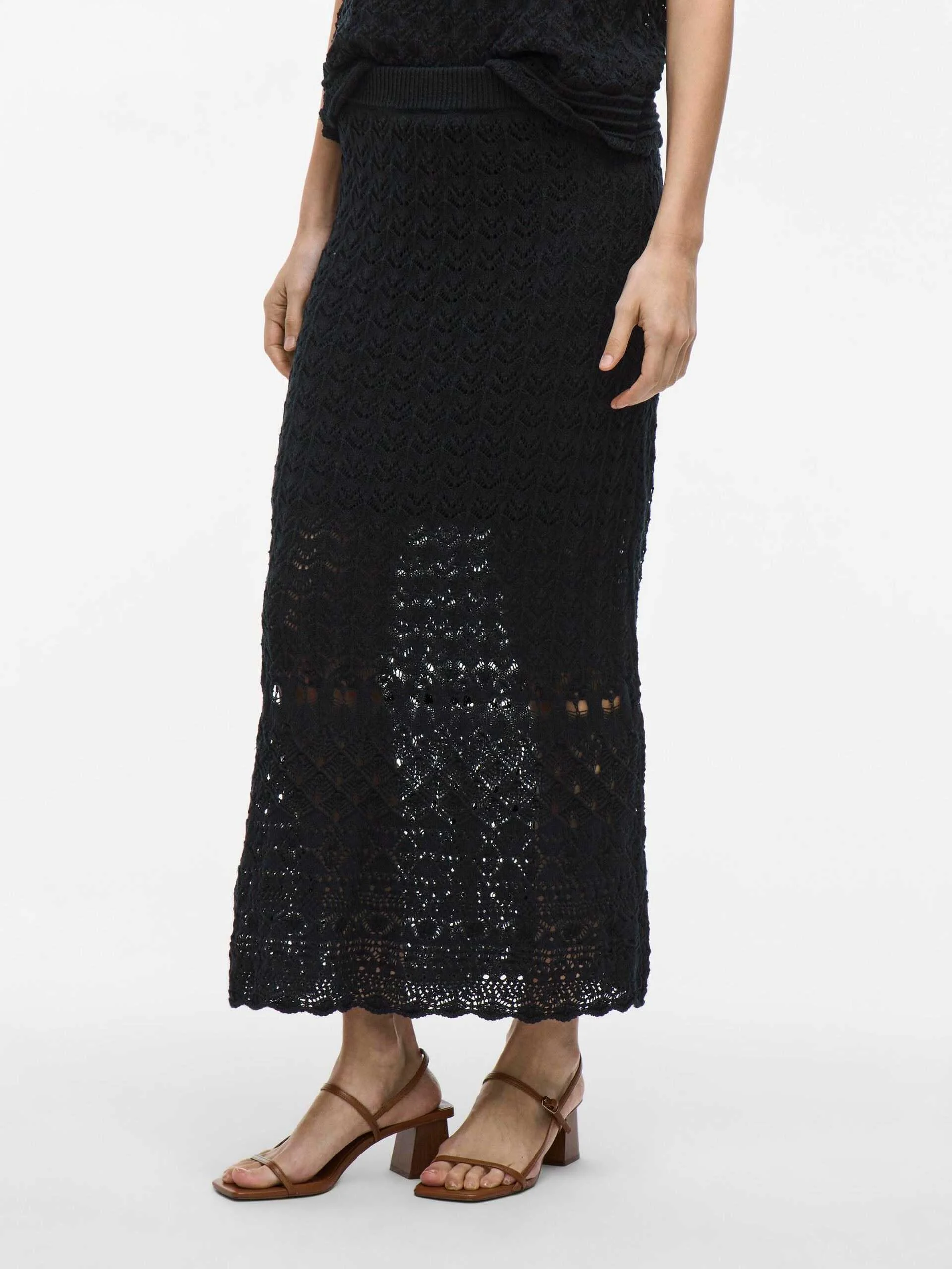 ქვედაბოლო VILA - VIDOLISE ANKLE A-LINE KNIT SKIRT