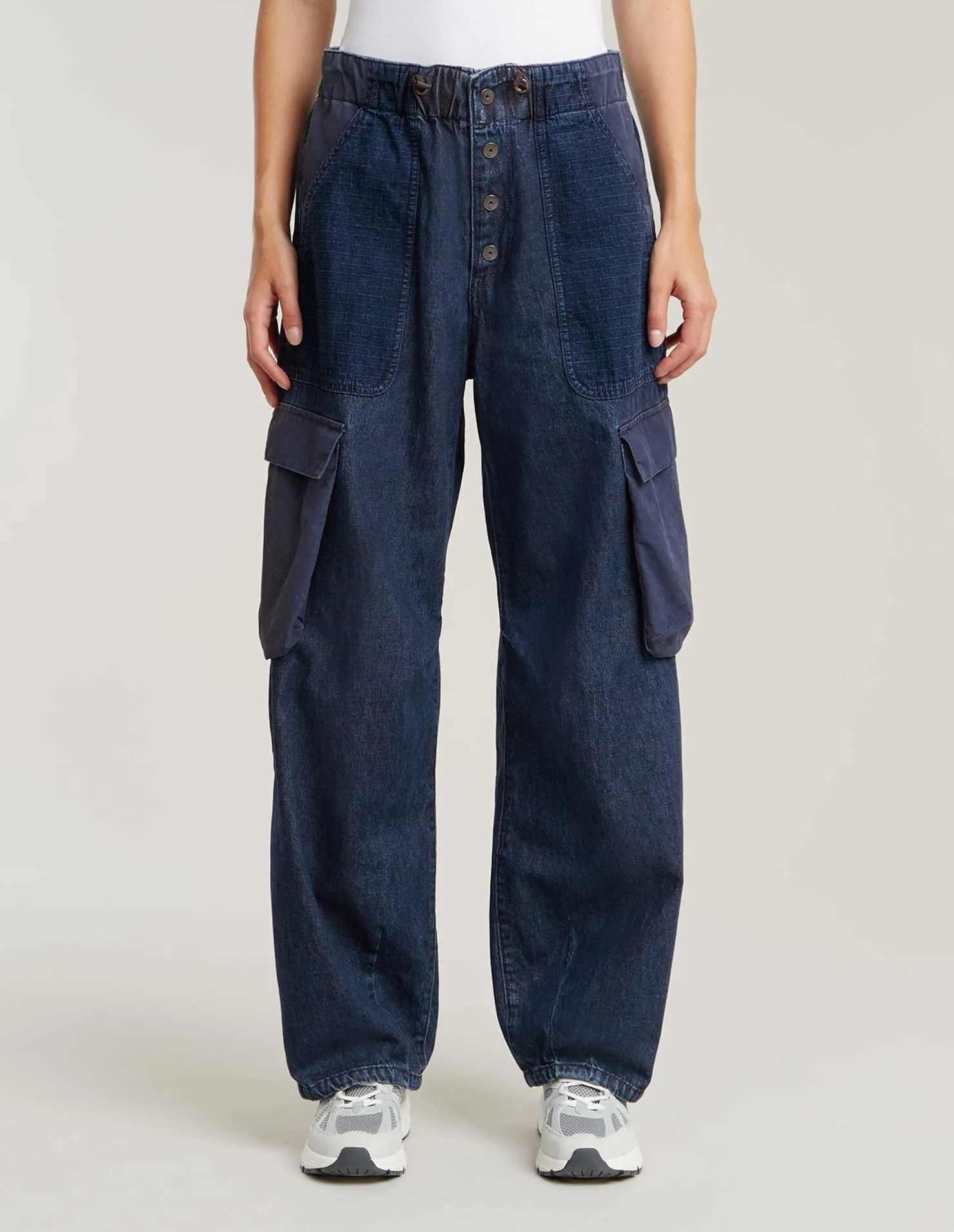 ქალის ჯინსი G-Star Raw - Cocoon Pants Fabric Mix Wmn