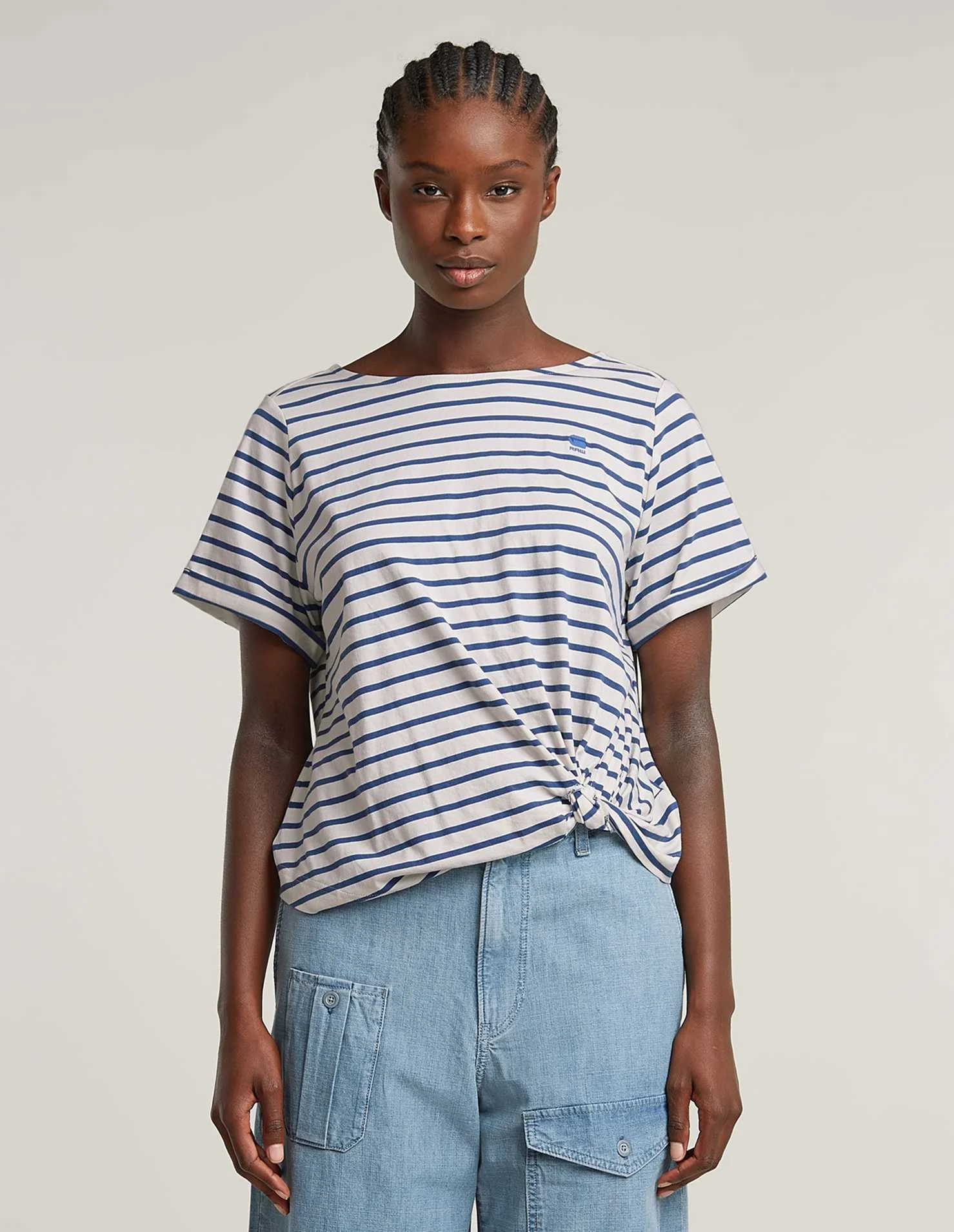 მაისურები G-Star Raw - Striped knot r t wmn