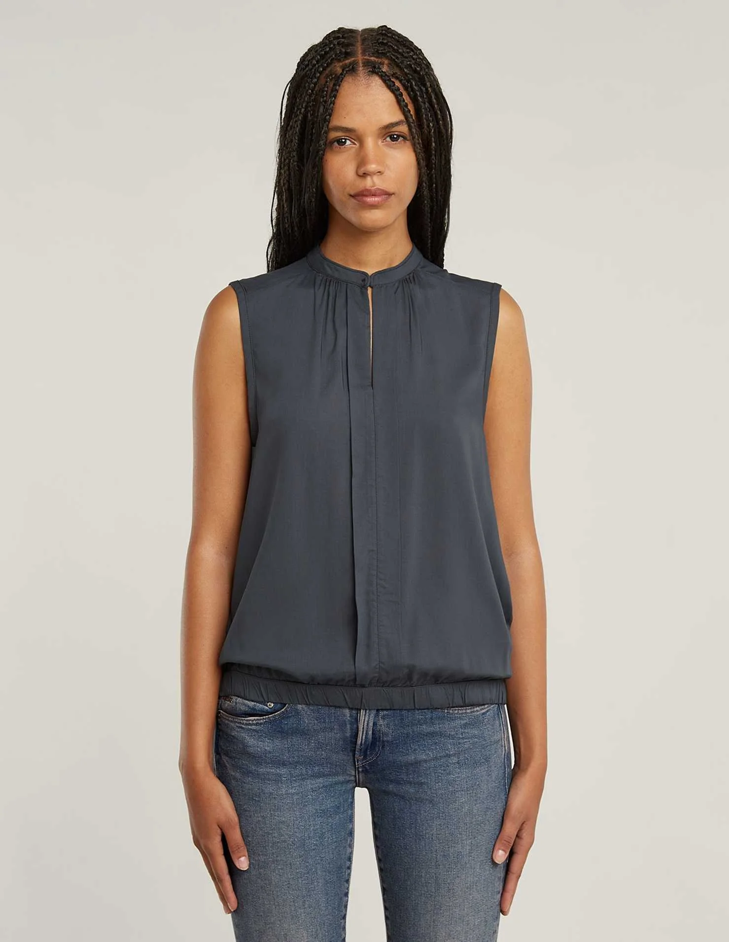 პერანგი G-Star Raw - Stand up collar top s\l wmn