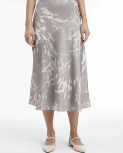 ქვედაბოლო CALVIN KLEIN - LW SHINY SATIN MIDI SKIRT