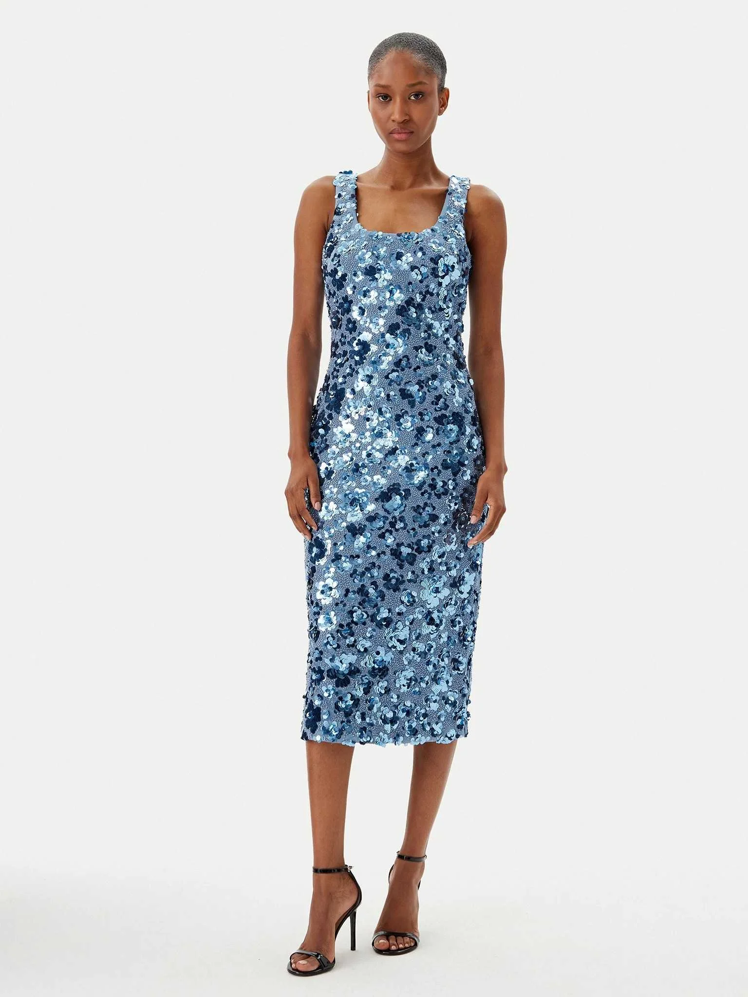 კაბა MICHAEL MICHAEL KORS - FLRL SEQ TANK MIDI DRS