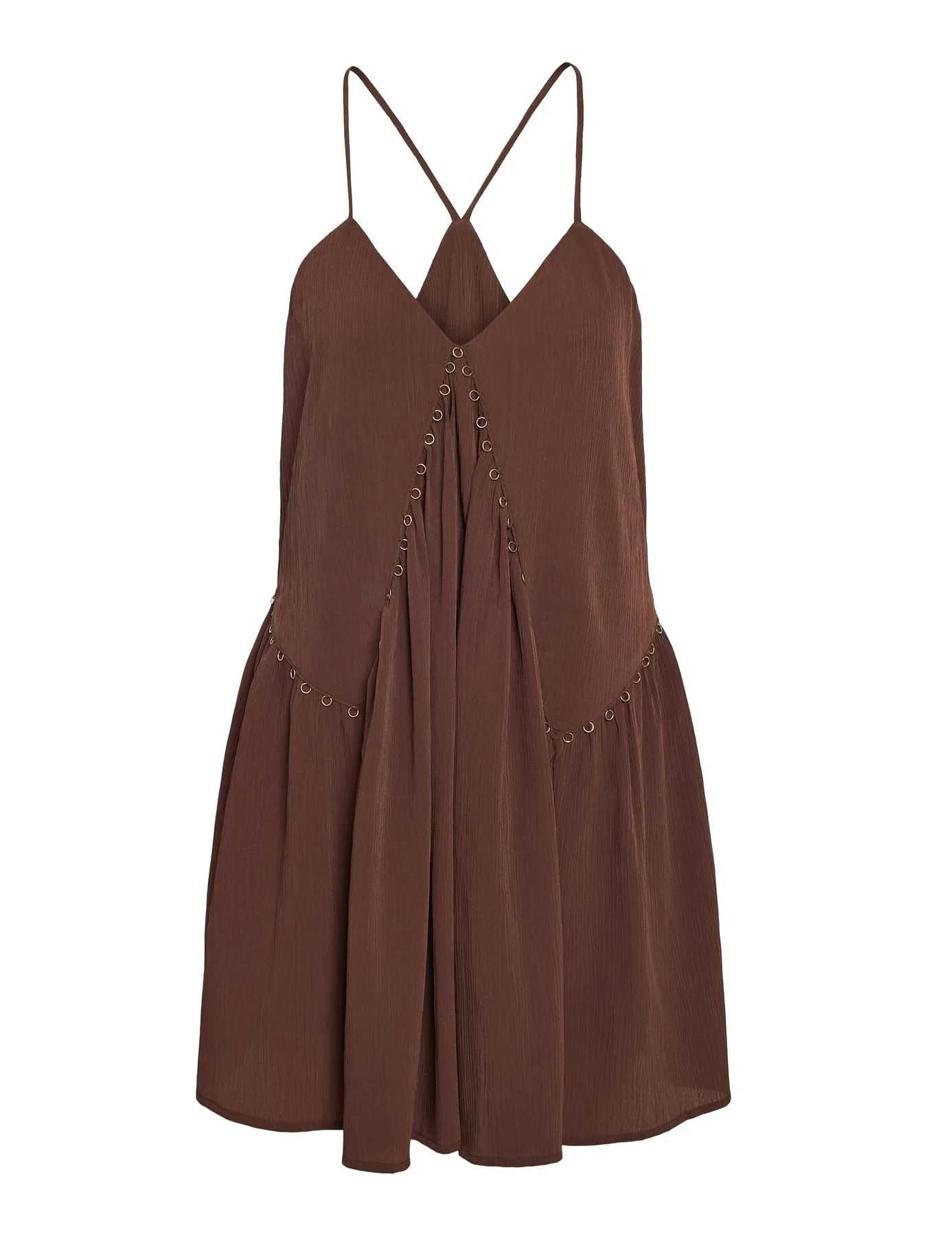 კაბა Noisy May - NMCELESTE S/L HOOP SHORT DRESS WVN