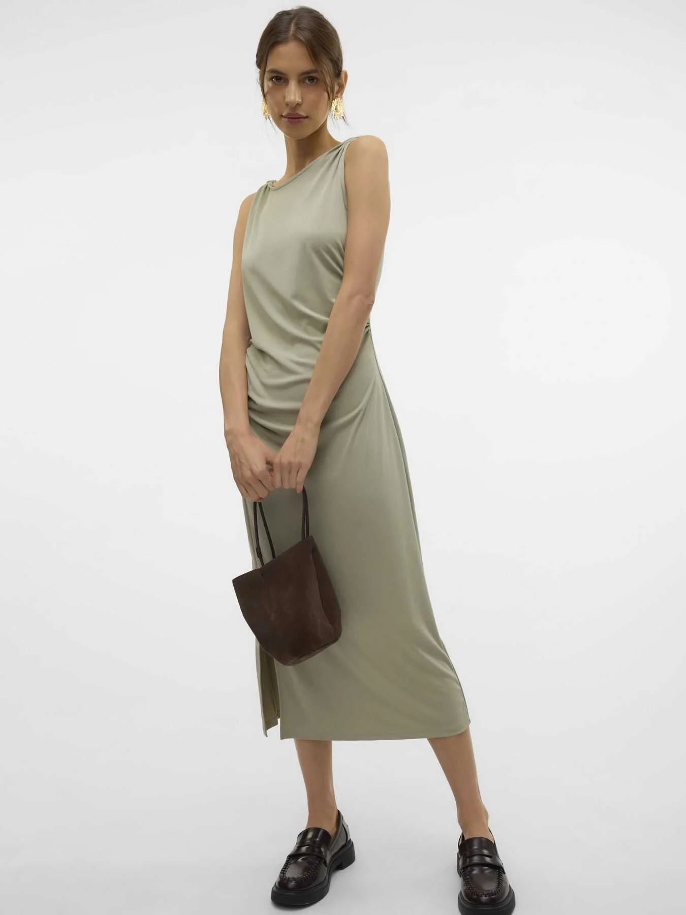 კაბა Vero Moda - VMREMY SL BOATNECK CALF DRESS VMA