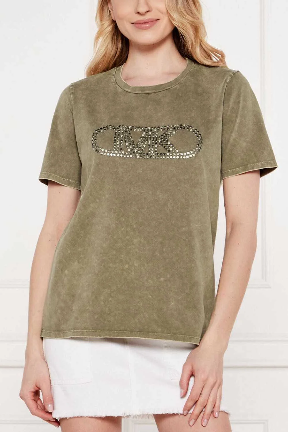 მაისურები MICHAEL MICHAEL KORS - EMPIRE STUD CLASSIC TEE