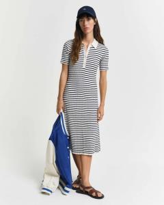 კაბა GANT - RIB KNIT STRIPED RUGGER SS DRESS