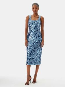 კაბა MICHAEL MICHAEL KORS - FLRL SEQ TANK MIDI DRS