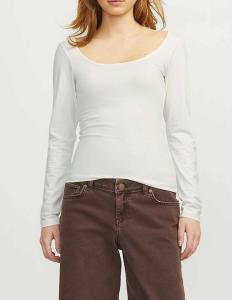 მაისურები JJXX - JXGIGI STR LS WIDE NECK TEE JRS