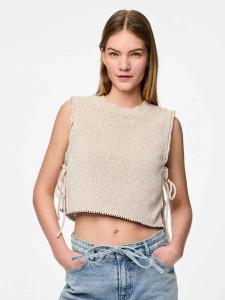 მაისურები Pieces - PCFARAH KNIT SL TIE TOP BC