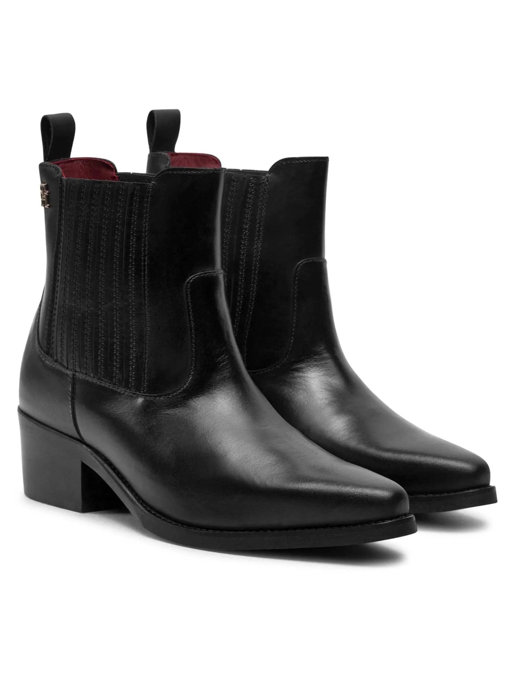 ქალის ბათინკი Tommy Hilfiger - TH LEATHER COWBOY BOOT