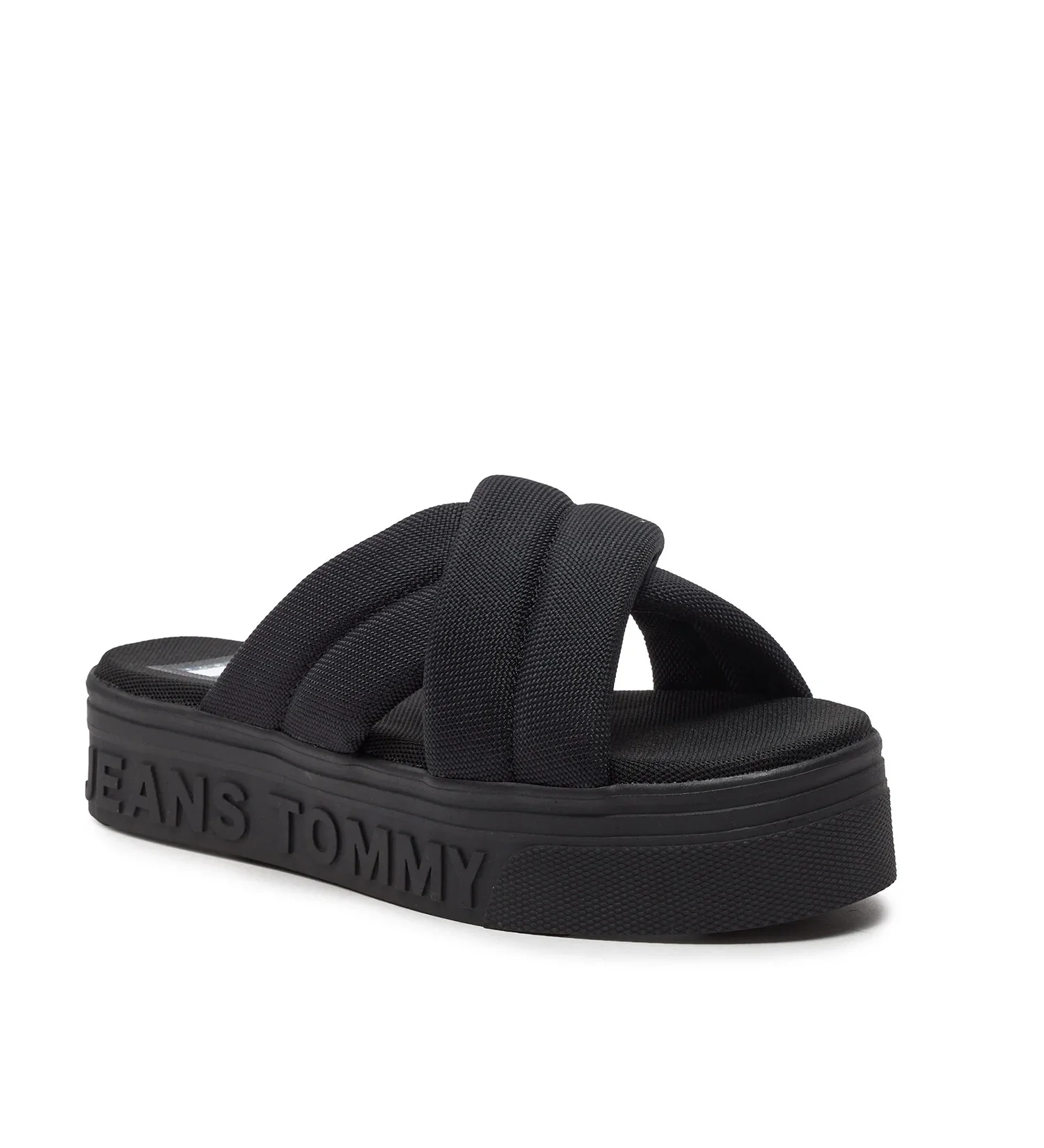 ქალის ჩუსტი Tommy Jeans - TJW LETTERING FLATFORM SANDAL