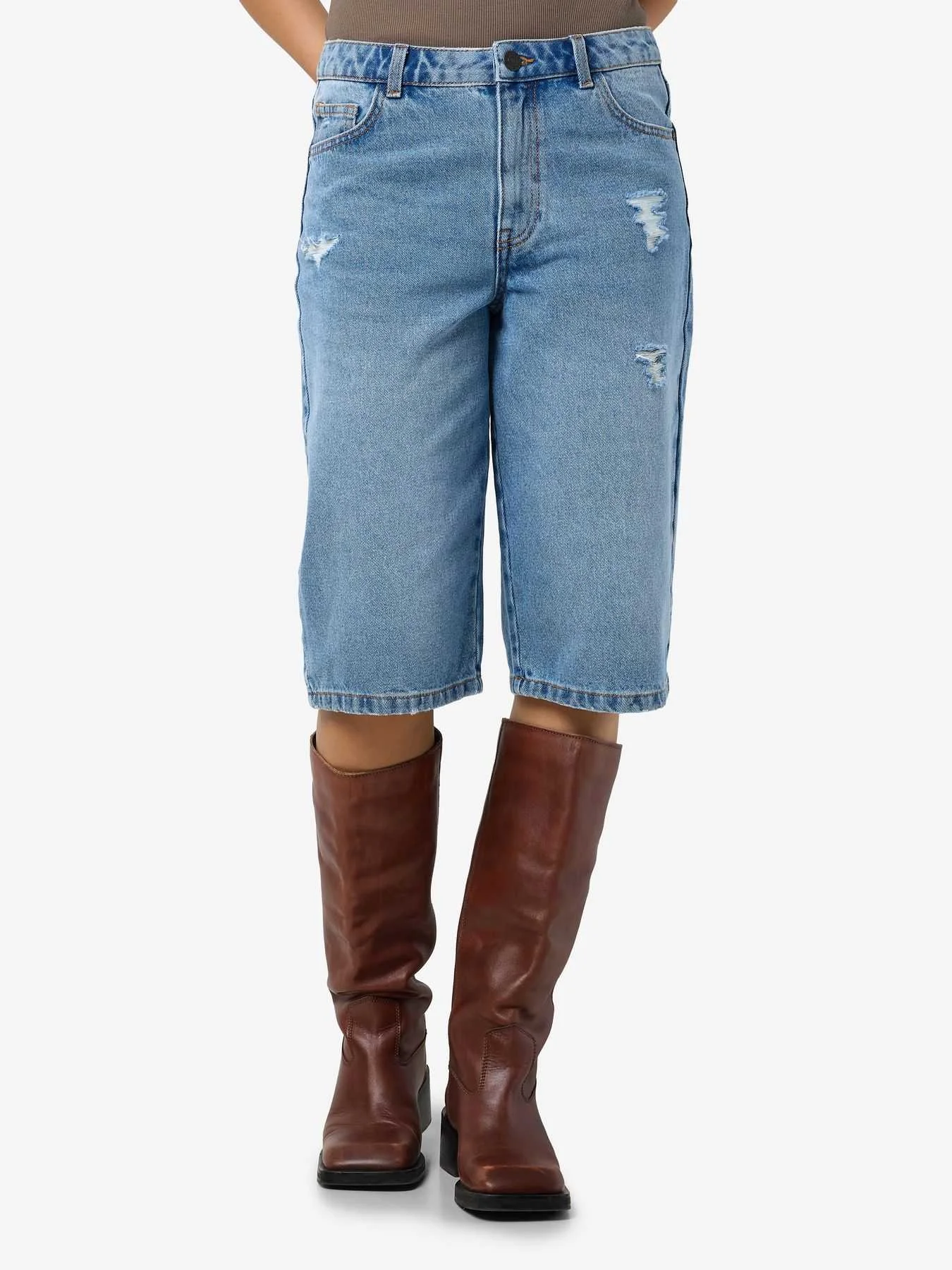 შორტი Noisy May - NMWELSIE NW LONG DESTROY SHORTS VI582LB