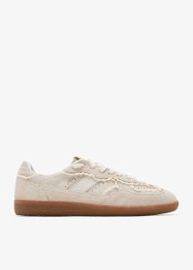 ქალის ბოტასი ALOHAS - Tb.490 Crochet Cream Leather Sneakers