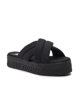 ქალის ჩუსტი Tommy Jeans - TJW LETTERING FLATFORM SANDAL