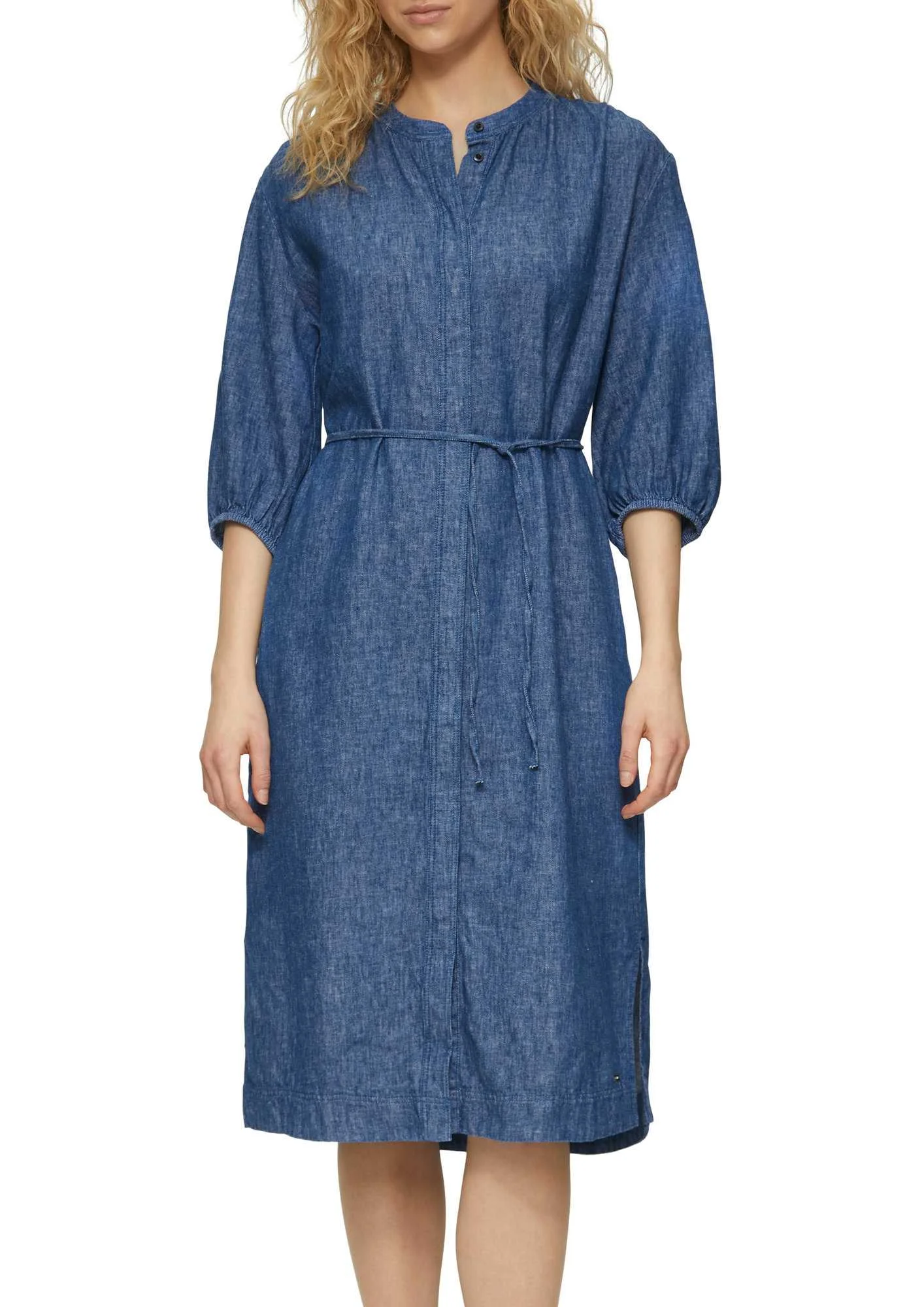 კაბა s.Oliver - Relaxed-fit midi dress with pockets and gathered details