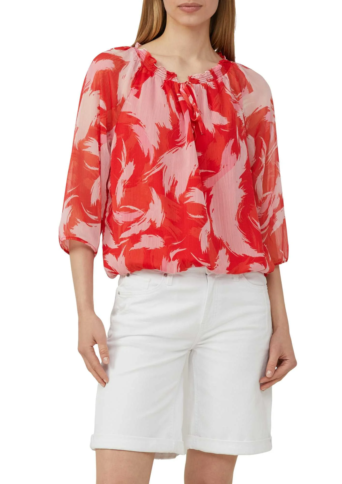 პერანგი s.Oliver - Blouse with gathered details in a relaxed fit