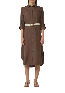კაბა s.Oliver - Relaxed fit shirt dress with braided belt