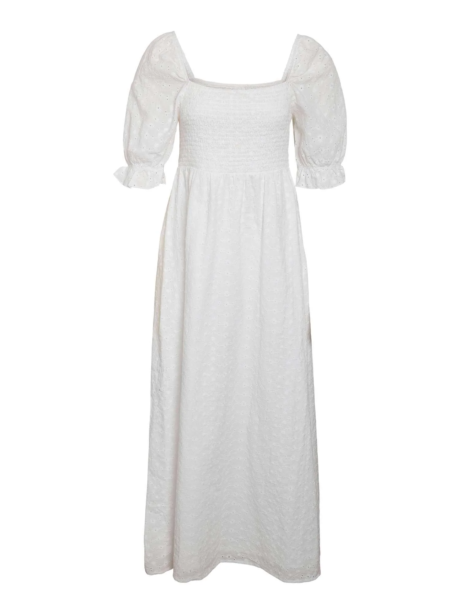 კაბა Noisy May - NMSOMMER 2/4 BRODERIE MAXI DRESS WVN