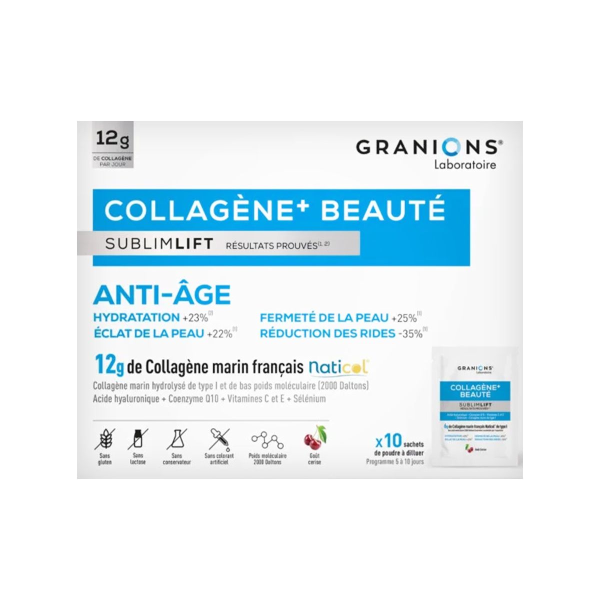 კოლაგენი Anti Age ფხვნილი 10 საშეტი გრანიო - Granion