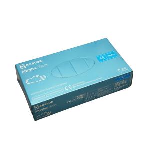 ხელთათმანი არასტერილური M ზომა პუდრის გარეშე ნიტრილის 50 წყვილი