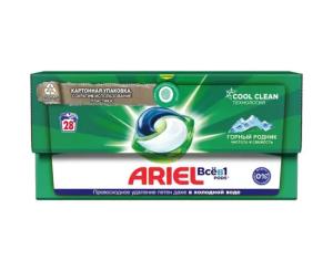 სარეცხი კაფსულები თეთრი ქსოვილის ARIEL 28ც