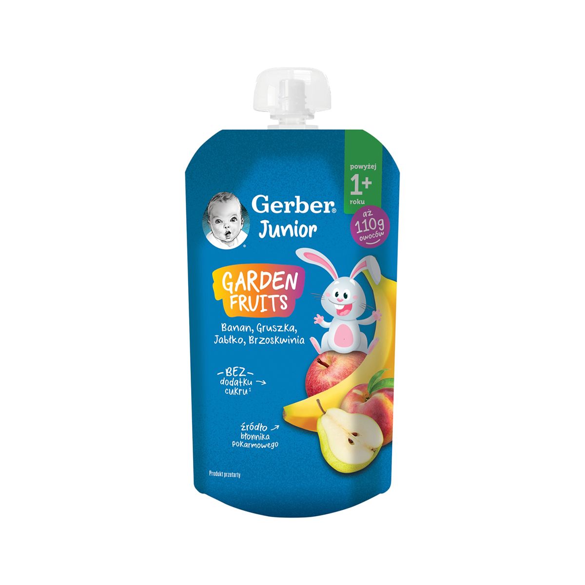 ხილფაფა ბანანი მსხალი და ვაშლი 110გ 8190 გერბერი - Gerber