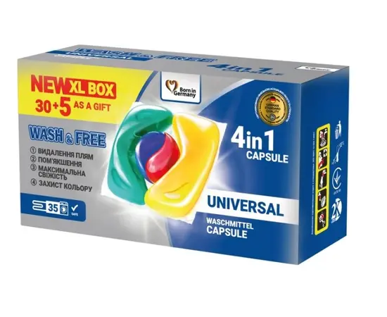 სარეცხი კაფსულები Wash&Free 35ც 1945