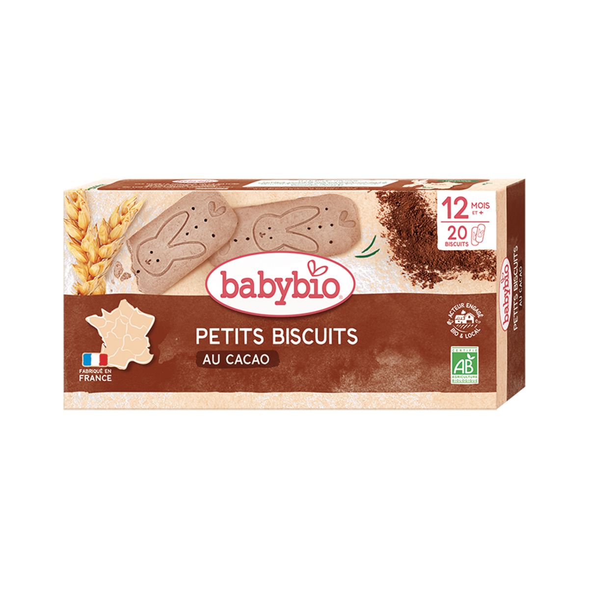 ფრანგული ბისკვიტი კაკაოთი 160გ 0263 ბეიბი ბიო - Baby Bio
