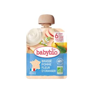 იოგურტი ძროხის რძე ვაშლი და ფორთოხლის ყვავილი 6 თვიდან 340 გ 4 ცალი 0887 ბეიბი ბიო - Baby Bio
